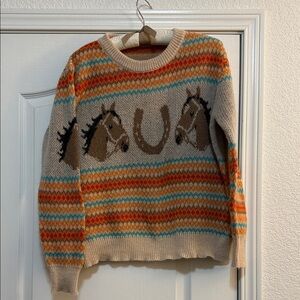 FLASH SALE!! Western Horse Pattern Sweater